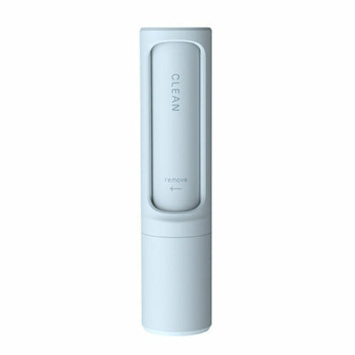 2-1 Reusable Pet Hair Remover Brush Lint Roller Portable branco, design compacto para remover pelos de animais, ideal para uso doméstico e portátil, promove bem-estar natural.