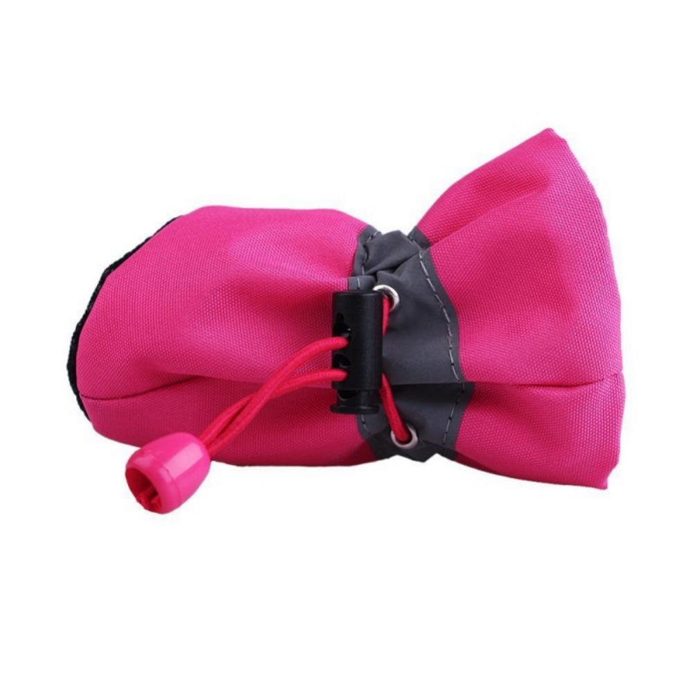 Capa de proteção para pata de cão cor rosa com ajuste e proteção contra frio para o Dogs Winter Warm Shoes 4 PCS Set, ideal para conforto e bem-estar natural do seu pet.