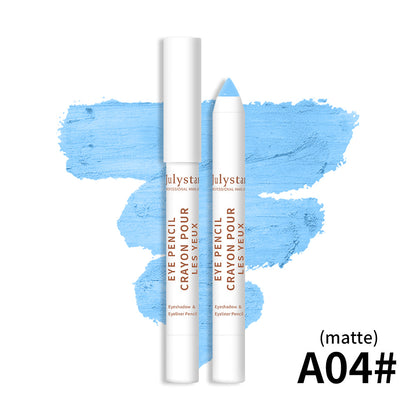 Cosmetics Monochrome Eyeshadow Beauty Eye Shadow Stick em tom azul claro matte com textura cremosa, ideal para realçar os olhos com acabamento suave e duradouro.