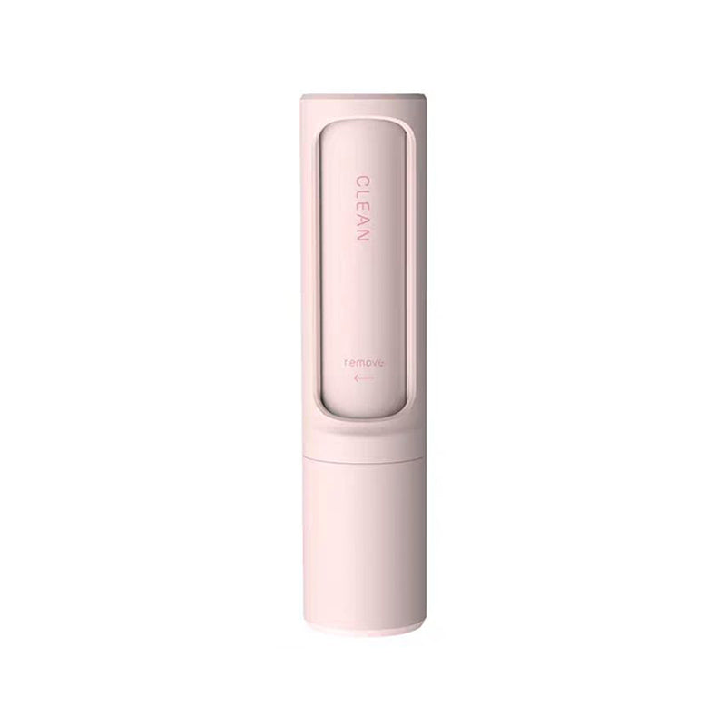 Escova removedora de pelos reutilizável para animais, em tom rosa claro, modelo 2-1 Reusable Pet Hair Remover Brush Lint Roller Portable, prática e portátil para uso diário.