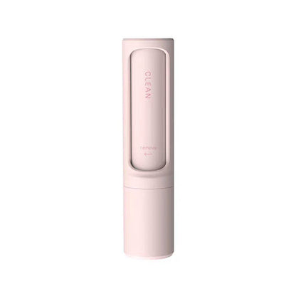 Escova removedora de pelos reutilizável para animais, em tom rosa claro, modelo 2-1 Reusable Pet Hair Remover Brush Lint Roller Portable, prática e portátil para uso diário.