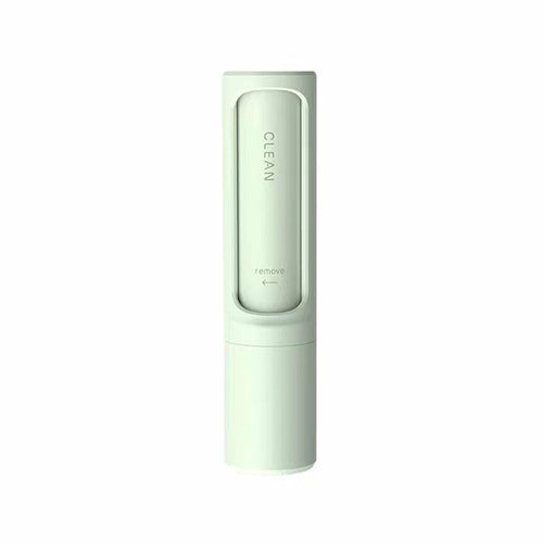 Escova portátil 2-1 Reusable Pet Hair Remover Brush Lint Roller Portable em cor clara, perfeita para remover pêlos de animais com design prático e reutilizável.