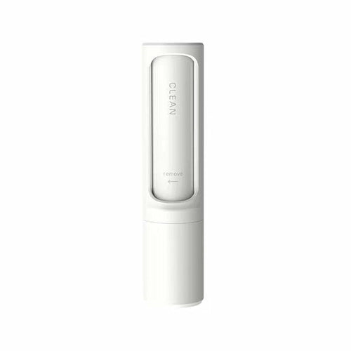 Escova removedora de pelo portátil branca para animais, modelo 2-1 Reusable Pet Hair Remover Brush Lint Roller Portable, ideal para limpeza prática e reutilizável.