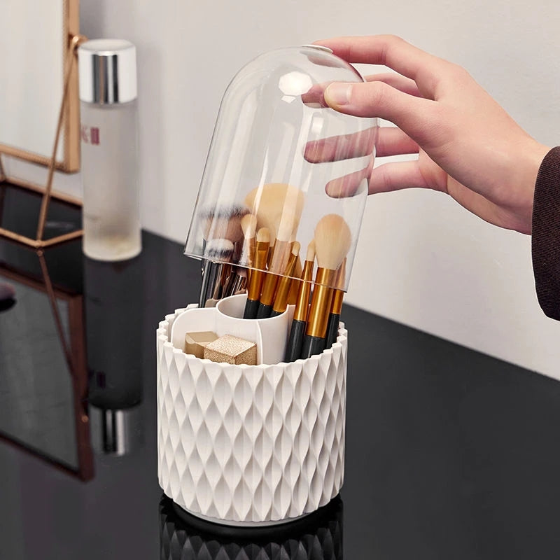 Rotary brush cylinder with cover dustproof brush cylinder cosmetics storage box em design moderno a proteger pincéis de maquiagem, ideal para manter organização e higiene na rotina de suplementos premium naturais para energia, vitalidade  e saúde cognitiva, desenvolvidos para o mercado português.