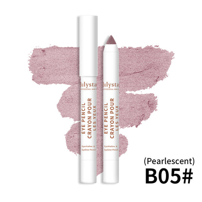 Imagem do produto Cosmetics Monochrome Eyeshadow Beauty Eye Shadow Stick em tom rosado perolado, demonstrando a textura cremosa e acabamento suave, ideal para realçar o olhar com estilo.