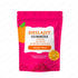 Embalagem rosa vibrante de Shilajit Gummies Orange Flavor 60 Gummies, suplementos premium naturais para energia, vitalidade e saúde cognitiva, com ilustração de laranja e montanhas.