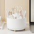 Organizador branco Home desktop rotatable dustproof large capacity pen holder storage box bathroom cosmetics sundries storage box, ideal para guardar canetas, tesoura e utensílios com design funcional e moderno.