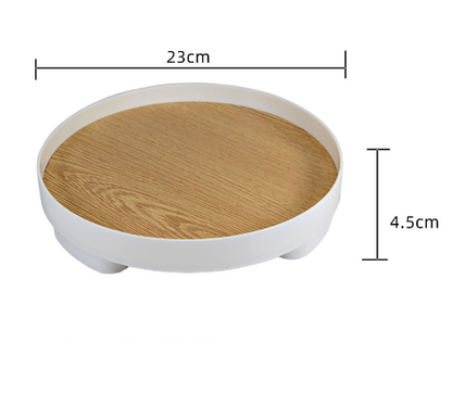 ins desktop cosmetics storage box tray entrance ornaments storage tray redondo com base de madeira e borda branca, ideal para organização elegante, suplementos premium naturais para energia, vitalidade e saúde cognitiva, desenvolvidos para o mercado português