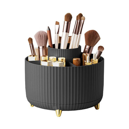 Organizador rotativo para maquiagem com superfície antidust, grande capacidade para pincéis, batons e itens de cosméticos, ideal para o lar, promovendo bem-estar natural e suplementos premium naturais para energia, vitalidade e saúde cognitiva, desenvolvidos para o mercado português com design prático e elegante. Home desktop rotatable dustproof large capacity pen holder storage box bathroom cosmetics sundries storage box.