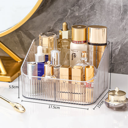 Organizador transparente Multi-grid desktop storage box Cosmetics sorting box Storage box com divisórias para produtos de beleza, ideal para suplementos premium naturais para energia, vitalidade e saúde cognitiva.