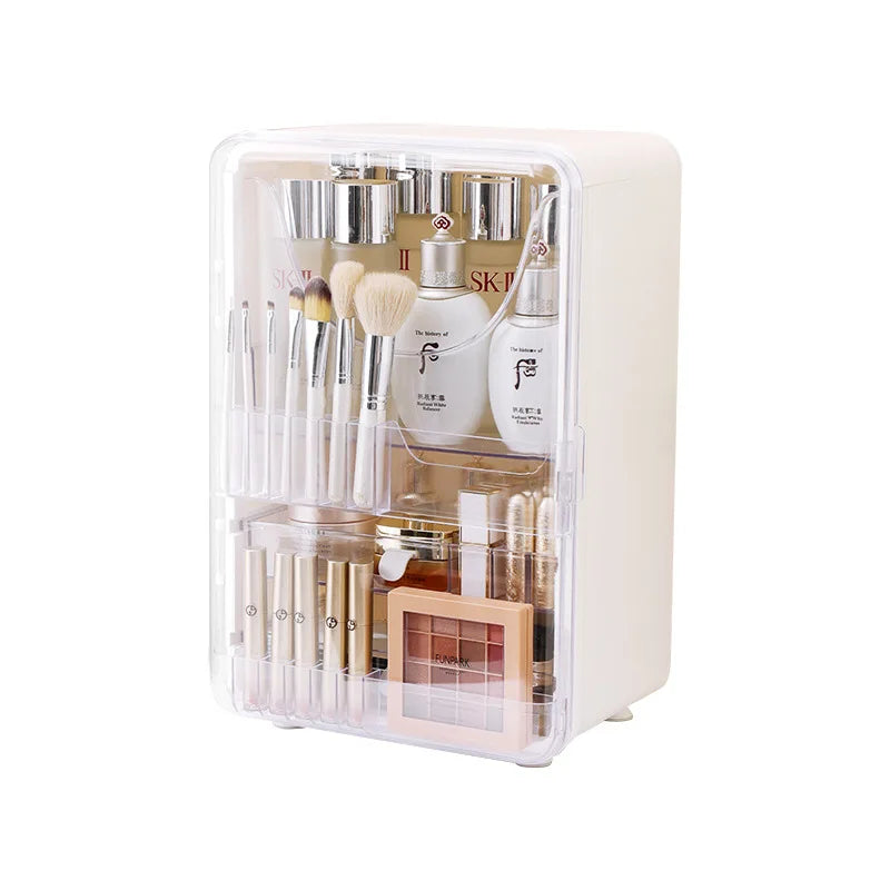 Cosmetics storage cabinet, desktop large capacity drawer type cosmetics storage box branco com compartimentos transparentes, ideal para organizar pincéis, batons e produtos de beleza, oferecendo praticidade e estilo, suplementos premium naturais para energia, vitalidade  e saúde cognitiva, desenvolvidos para o mercado português.