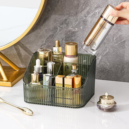 Organizador elegante para cosméticos com compartimentos variados, ideal para armazenar suplementos premium naturais para energia, vitalidade e saúde cognitiva, Multi-grid desktop storage box Cosmetics sorting box Storage box.