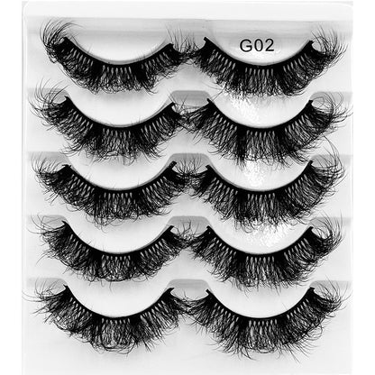 Conjunto de 5 Pairs Of New Style Fake Eyelashes Of Fried Hair 8D FLUFFY, cílios postiços volumosos e naturais, ideais para realçar a beleza com estilo e elegância, suplementos premium naturais para energia, vitalidade e saúde cognitiva.