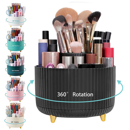 Home desktop rotatable dustproof large capacity pen holder storage box bathroom cosmetics sundries storage box preto com rotação 360°, organizador para pincéis e cosméticos, design moderno e funcional, suplementos premium naturais para energia, vitalidade  e saúde cognitiva, desenvolvidos para o mercado português.