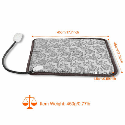 Thermal Heating Waterproof Bed Pad for Pets with Adjustable em tecido impermeável com controle ajustável, ideal para conforto e bem-estar natural dos animais.