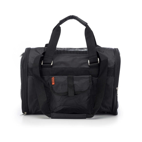 Transportadora para animais preta com alças resistentes e bolso frontal, ideal para mobilidade confortável, 566 Jet Carrier - Pet Carrier, suplementos premium naturais para energia, vitalidade  e saúde cognitiva, desenvolvidos para o mercado português.