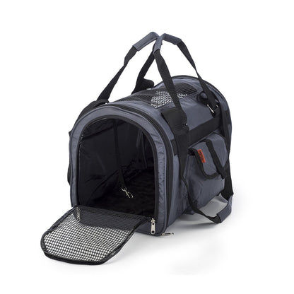 Mala de transporte para animais 566 Jet Carrier - Pet Carrier com abertura frontal em rede, alças reforçadas e bolso lateral, ideal para conforto e segurança no transporte. suplementos premium naturais para energia, vitalidade  e saúde cognitiva, desenvolvidos para o mercado português.