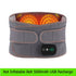 Cinta térmica cinza com ajuste em velcro, display digital mostrando 65 graus, para alívio da dor lombar, Heat Therapy Lumbar Brace Support Massager Waist Massager Back Belt, ideal para bem-estar natural.