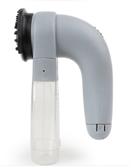 Escova Electric Pet Hair Portable Pet Massage Cleaning Brush cinza para remoção de pelos de animais com design portátil, ideal para limpeza e massagem eficaz, promovendo bem-estar natural.