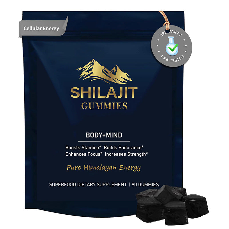 90 Tablets Of Xilaizhi Soft Candy SHILAJIT, suplementos premium naturais para energia, vitalidade e saúde cognitiva, com fórmula de superalimento e antioxidantes para melhorar concentração e bem-estar.