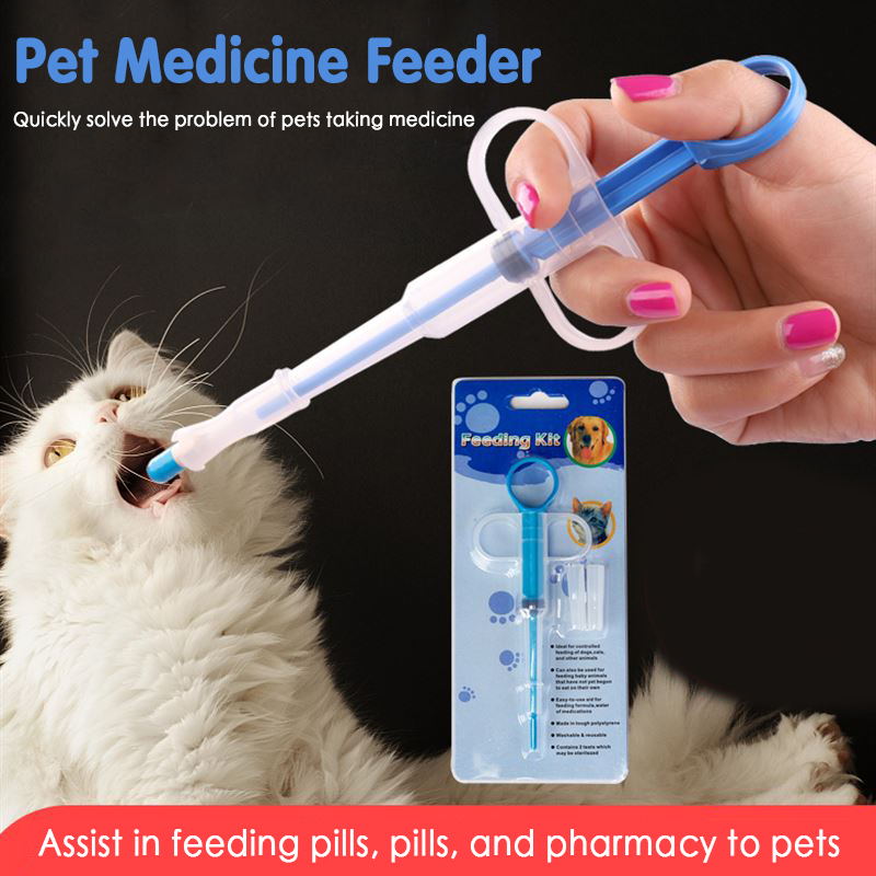 Dispositivo Medicine Syringe Tablet Pill Gun Piller Pet Dispenser Medicine para facilitar a administração de suplementos premium naturais para energia, vitalidade e saúde cognitiva em animais de estimação.