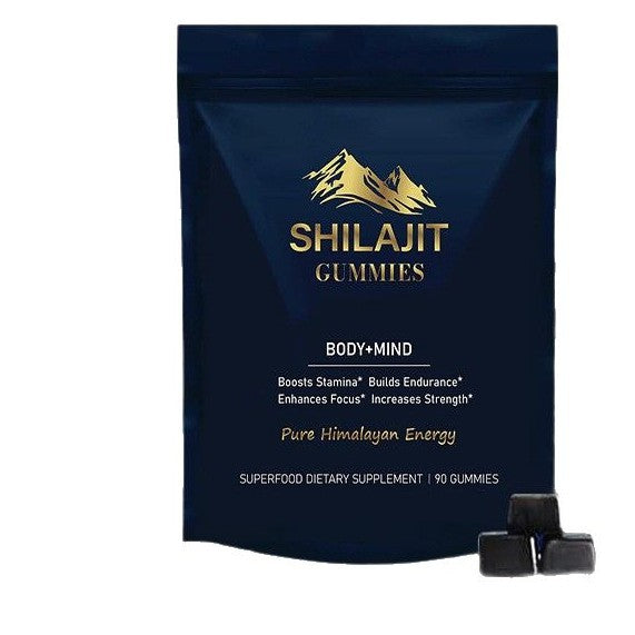 Embalagem de 90 Tablets Of Xilaizhi Soft Candy SHILAJIT, suplementos premium naturais para energia, vitalidade e saúde cognitiva, com fórmula natural para melhorar concentração e bem-estar.