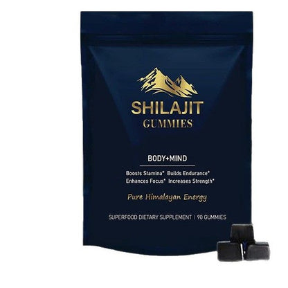 Embalagem de 90 Tablets Of Xilaizhi Soft Candy SHILAJIT, suplementos premium naturais para energia, vitalidade e saúde cognitiva, com fórmula natural para melhorar concentração e bem-estar.