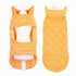 Colete acolchoado laranja para cães, modelo Dogs Winter Warm Vest, projetado para proporcionar conforto e proteção térmica, ideal para o inverno.